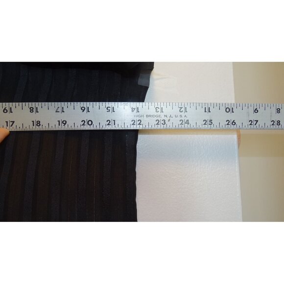 Lauren Ralph Lauren Sheer Black Striped Blouse & Camisole Set Womens Size XL - Picture 8 of 8